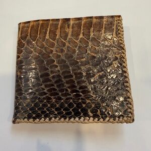 Vintage Brown Snakeskin Wallet